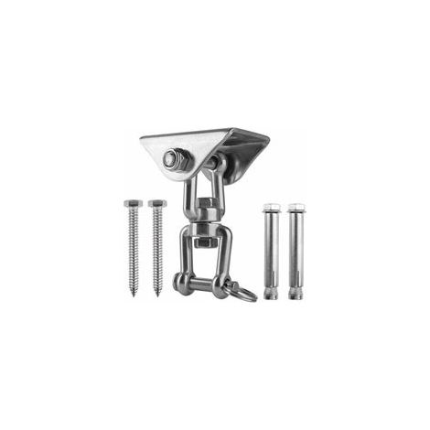 Triomphe Innovant Crochet De Plafond avec 304 Acier Inoxydable 500KG Capacité 360° Rotation, Suspension pour Béton Bois Ensembles, Chaise accrochante, Lampe accrochante, Hamac, Yoga, avec 4 Vis (1/5)