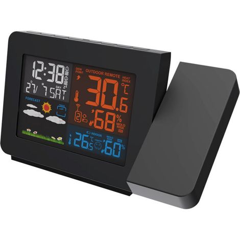 Station météo projection, écran couleur électronique, projection multifonction, prévisions météo, réveil météo (1/4)