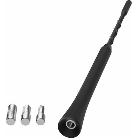 Antenne voiture 23 cm amplifiée, récepteur radio universel pour toit court, antenne de toit auto AM/FM, tige autoradio avec filetage M4, M5, M6 (1/5)