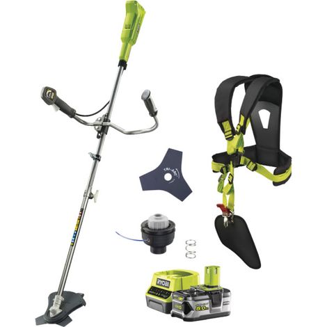 RYOBI 18V OnePlus OBC1820B - 1 batteria 5.0Ah - 1 caricabatterie 2.0Ah RC18120-150