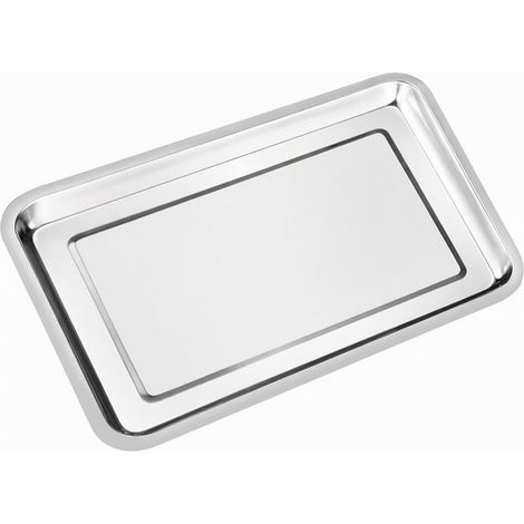 Plateau en inox 410 magnétique, 8 mm, 60 x 40 x 2 cm