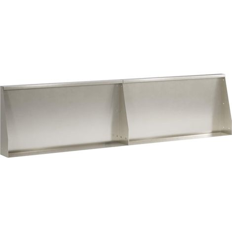 Muro di contenimento 2 pz 80 x 12 x 50 cm Acciaio Inox Argento vidaXL