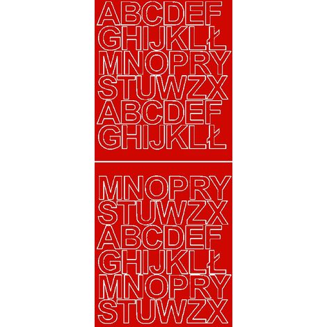 Lettere adesive autoadesive da 3,5 cm, rosse opache