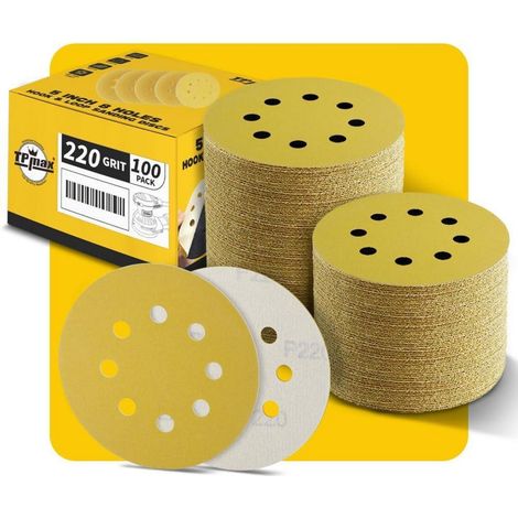 Schleifscheiben 125mm 8 Loch 220 Körnung P 220 100 Pack (1/5)