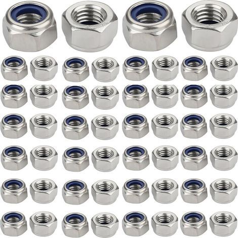 100pcs M5 Écrous Autobloquants Écrous M5 Écrous Acier Inoxydable Écrous M5 Écrous M5 Écrous M5 Acier Inoxydable Écrous de Sécurité Écrous de Sécurité (1/5)