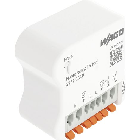 WAGO RELAY DOMESTIQUE (6 A) - MATTER® OVER THREAD® MODULE RADIO INTELLIGENT ENCASTRÉ POUR PETITS CONSOMMATEURS ET CONTRÔLE DE (1/3)