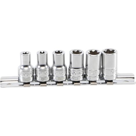 BGS TECHNIC T-Profil Plus Steckschlüssel-Satz - 6,3 mm - 12EP - 6 Stück - 9588