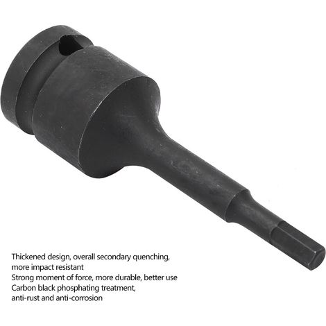 Adaptateur de douille hexagonale 1/2 pouce pour clé à chocs pneumatique, outil de réparation H5 (1/5)