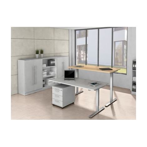 Schrank H1270xB800xT420mm Ahorn 2 Türen Knaufgriff abschließbar HAMMERBACHER (1/5)