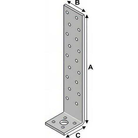 Equerre béton (H x L x l x ép) 400 x 40 x 40 x 2,0 mm - Fixtout