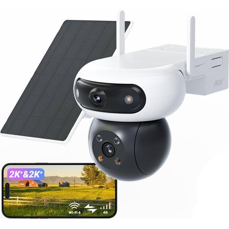 EZVIZ CS-HB90x/SP Cámara 4G Exterior Doble Lente con Panel Solar