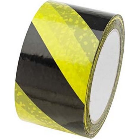 Pvc Nastro Di Avvertimento Marcatura, Colore: Giallo / Nero, Formato 66 Millimetri X 60 M