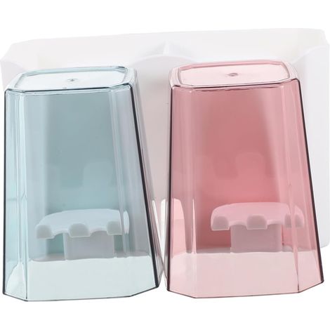 Portegobelet pour Brosse à Dents Support Mural pour Gobelet De Bain De Bouche Étagère De Rangement sans Perçage pour Salle De Bain Étagère De Rangement pour Gobelet sans Clous