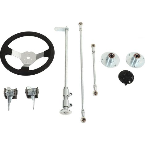 Kit de Volant Go Karts 300 Mm avec Biellette de Direction, Joint et Arbre de Crémaillère 100, 125, 140 et 150 Go Karts et Quads – Contrôle amélioré et Mise à Niveau Amateurs de Karting (1/5)