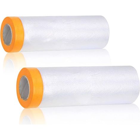 Reno – Juego de 2 lonas protectoras antipolvo, de 3 m x 20 m y 1,5 m x 20 m – Material de PE reciclable – Impermeable y resistente al agua (1/5)