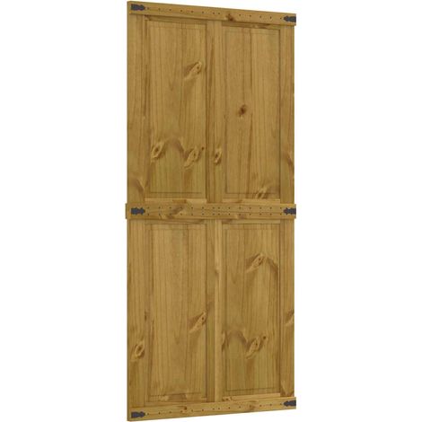 vidaXL Barn Door Corona Honey Brown 100 x 210 cm Solid Pine Wood