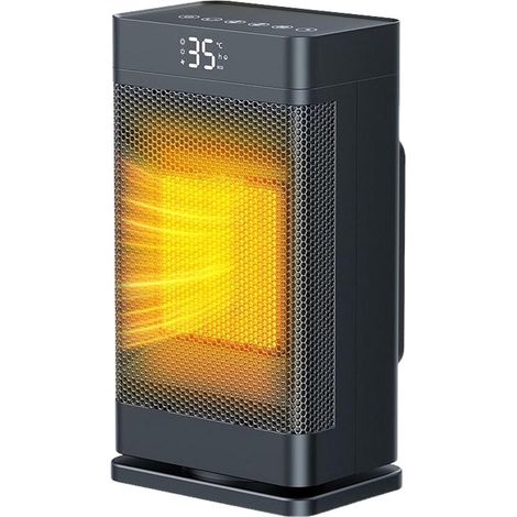Elektrische Heizgeräte，1500-W-Elektroheizkörper mit Thermostat und PTC-Keramik，Überhitzungs- und Kippschutz (1/2)