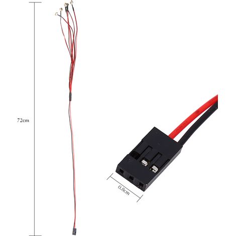 Jeu de 6 LED 3-7V pour voiture RC 1/10, phare et feu arrière, diamètre 5mm/3mm (1/5)