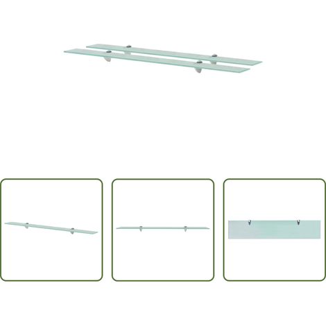Étagère de salle de bain -  Étagères murales 2 pcs Verre 100 x 20 cm 8 mm (1/5)