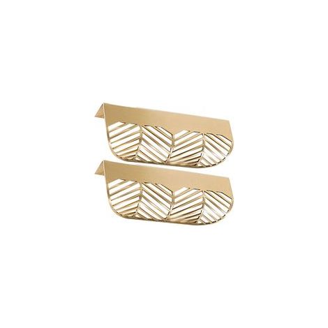 Les gatts de l'armoire 2 pcs de bord en alliage de zinc solide pour les armoires 4 5/8 pouces brosses à feuilles en or et les traces pour le tiroir de la commode, les ensembles de poignées (1/5)