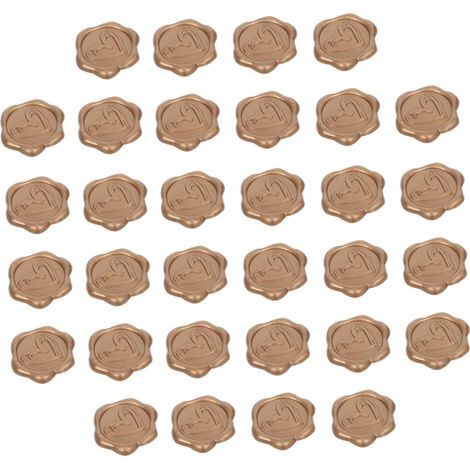 étiquettes autocollantes en cire brune en forme de cœur (1/5)