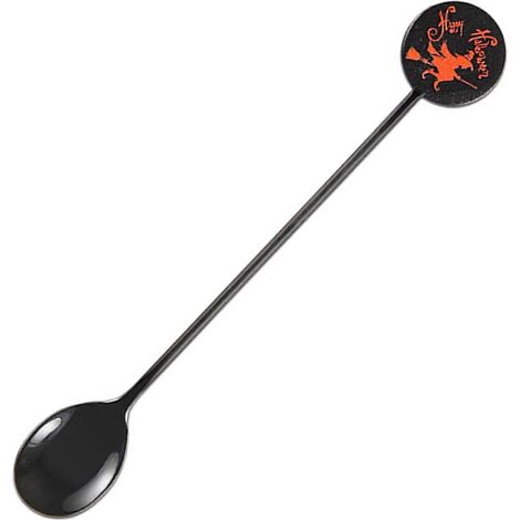 Cuillère à thé citrouille fantôme sorcière pour Halloween, cuillère à dessert, vaisselle pour mélanger le sucre, le thé ou le café, DJ (1/4)