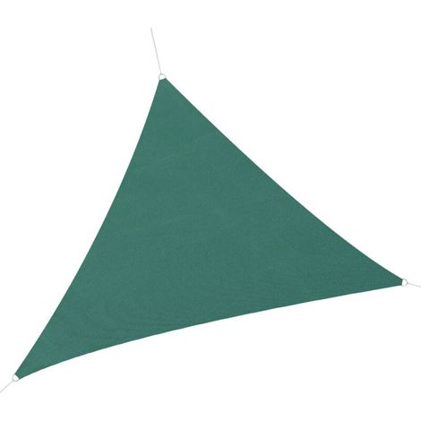 ACKERMAN Bâche d'ombrage triangulaire 3,6 x 3,6 x 3,6 m vert foncé pour terrasse, jardin, piscine (1/3)