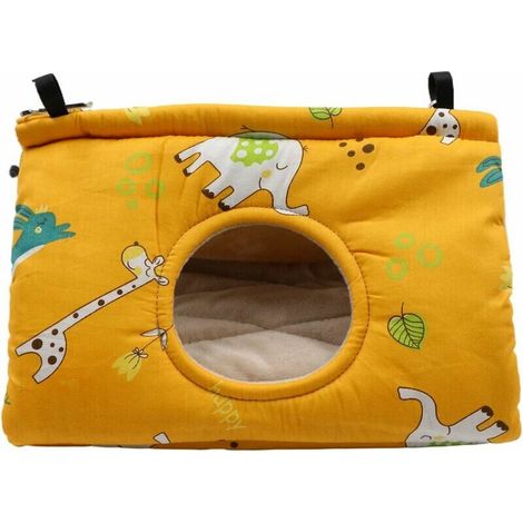 VURAHOME - Hamac Oiseau Hiver Chaud Nid - d'oiseau Maison cage de grotte suspendue Cabane Douillette Hamac en Peluche Douce Tente SCage À Oiseaux Perroquet Lit Chaud d'hiver Habitats pour Animaux (M, (1/5)