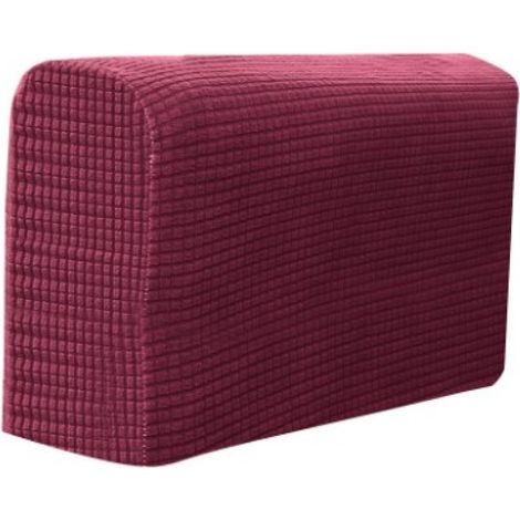 2 fundas elásticas para reposabrazos, de poliéster suave y resistentes al desgaste, para sofás y sillones tapizados. (1/5)