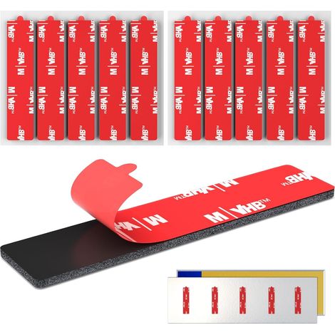 Tampons Adhésif Double Face, 10 x Tampon Adhésif pour Plaques d'immatriculation avec Adhésif, Ruban Adhésif Double Face pour Plaques d'immatriculation de Véhicules (1/5)
