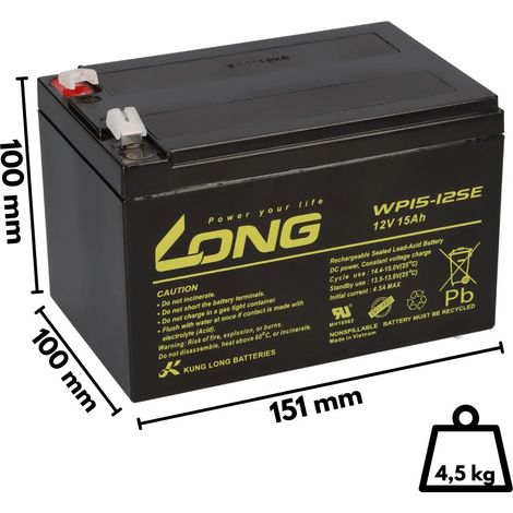 Akku für Panasonic LC-CA1215P1 12V 15Ah AGM Batterie