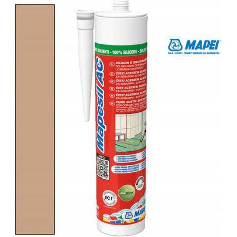 Silicone - AC 141 - 310 ml - Pour Jointoiement Salle De Bains Et Cuisine - Caramel (1/4)