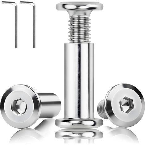20 x Furniture Connecting Screws M6 x 25 mm Screws Assembly Furniture Binding Cabinet Connectors for Wood Panels for Furniture and Cabinets (1/5)