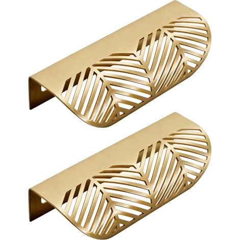 Poignée de meuble en forme feuille pour porte d'armoire (2 (1/5)