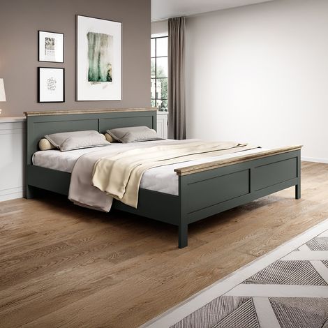 Cama Martin Verde y Madera 140x200 con somier incluido (1/4)