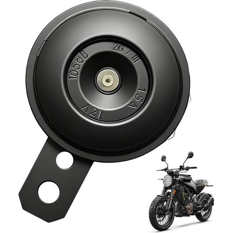 Klaxon Moto 12V Universel, Compatible Moto Scooter Voiture Camion, Étanche Avertisseur Électrique 105 dB Imperméable, Pour Voitures et Motocycles (1/5)