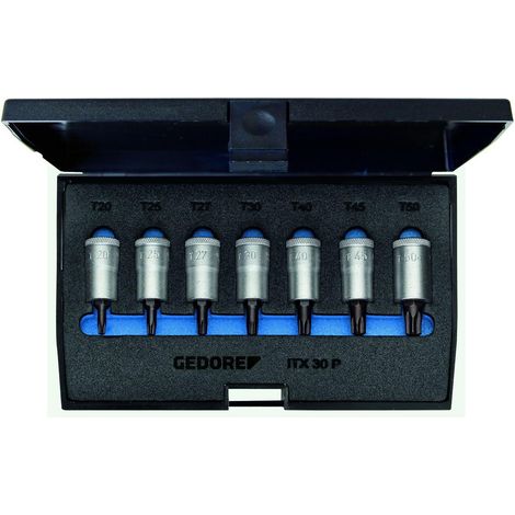 Jeu de tournevis 3/8" 7 pces TORX femelle T20-50 (1/3)