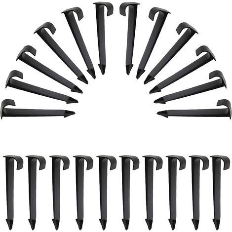 Lot de 50 fixations pour tuyau d'arrosage Noir (1/5)