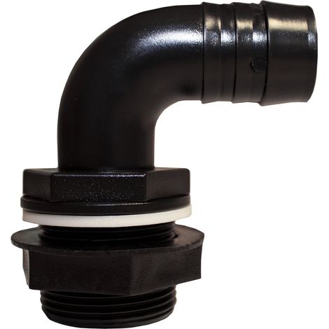 GARANTIA curva di troppo pieno per serbatoi pioggia 2'' incl. guarnizione e controdado