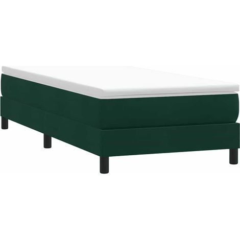 Boxspringbett ohne Matratze Dunkelgrün 100x220 cm Samt vidaXL