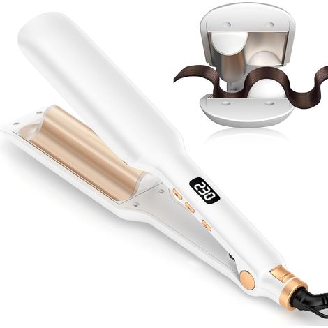 Hair Curler 32 mm Embossing Iron Hair Curling Iron Waffle Iron Hair Suitable for Wavy Hair, Curling Iron, Waffle Iron for Hair 12 Temperature Settings (1/5)