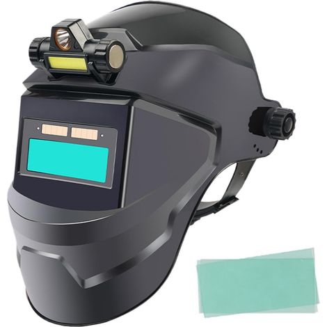 Casque de soudage Cagoule de soudeur à auto-obscurcissement alimentée par Casque pour soudure de tuyaux Pour usine, extérieur, ferme, chantier, industrie, atelier, maison (1/5)