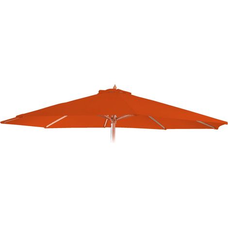 [NEUWERTIG] Ersatz-Bezug für Sonnenschirm Lissabon, Sonnenschirmbezug Ersatzbezug, Ø 3m Polyester 6 Streben terracotta