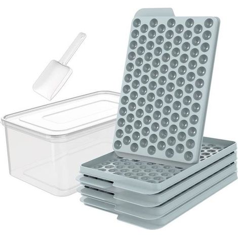 Mini-Eiswürfelform mit 104 Teilen, 1,5 cm Durchmesser, leicht zu entnehmende, kugelförmige Würfel, ideal für erfrischende Getränke und Cocktails (1/5)