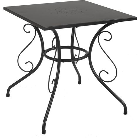 Gartentisch Anthrazit 70x70 cm h 72 cm aus Metall mod. New Old