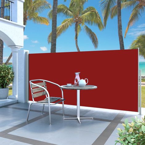 Auvent latéral rétractable de Jardin,Marquise,Store Banne,Anti-UV 140 x 300 cm Rouge -FR32196 (1/5)