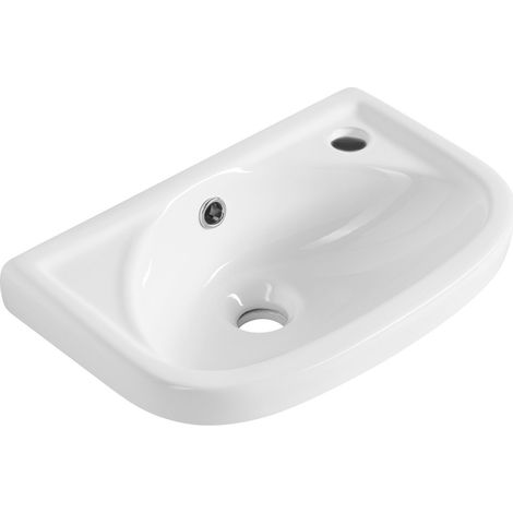 Lavabo REX en céramique 41x28cm, blanc (1/3)