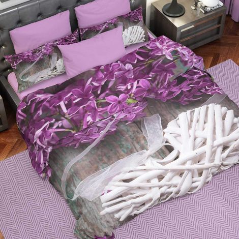 Housse de Couette, Lit (120x200), Tissu 100% Satin Frais, 100% Made in Italy (1/4)