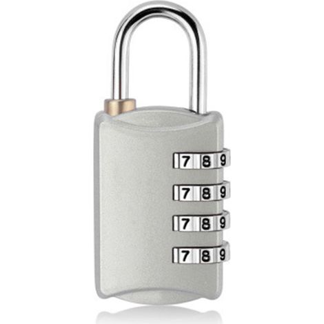Ortviai Cadenas à Code Zinc Sécurisé 309B pour Valises et Casiers Dossiers Argenté