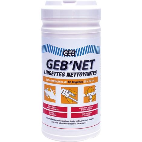 Salviettine Pulenti per Mani e Superfici Gebnet Secchio X80 - Geb